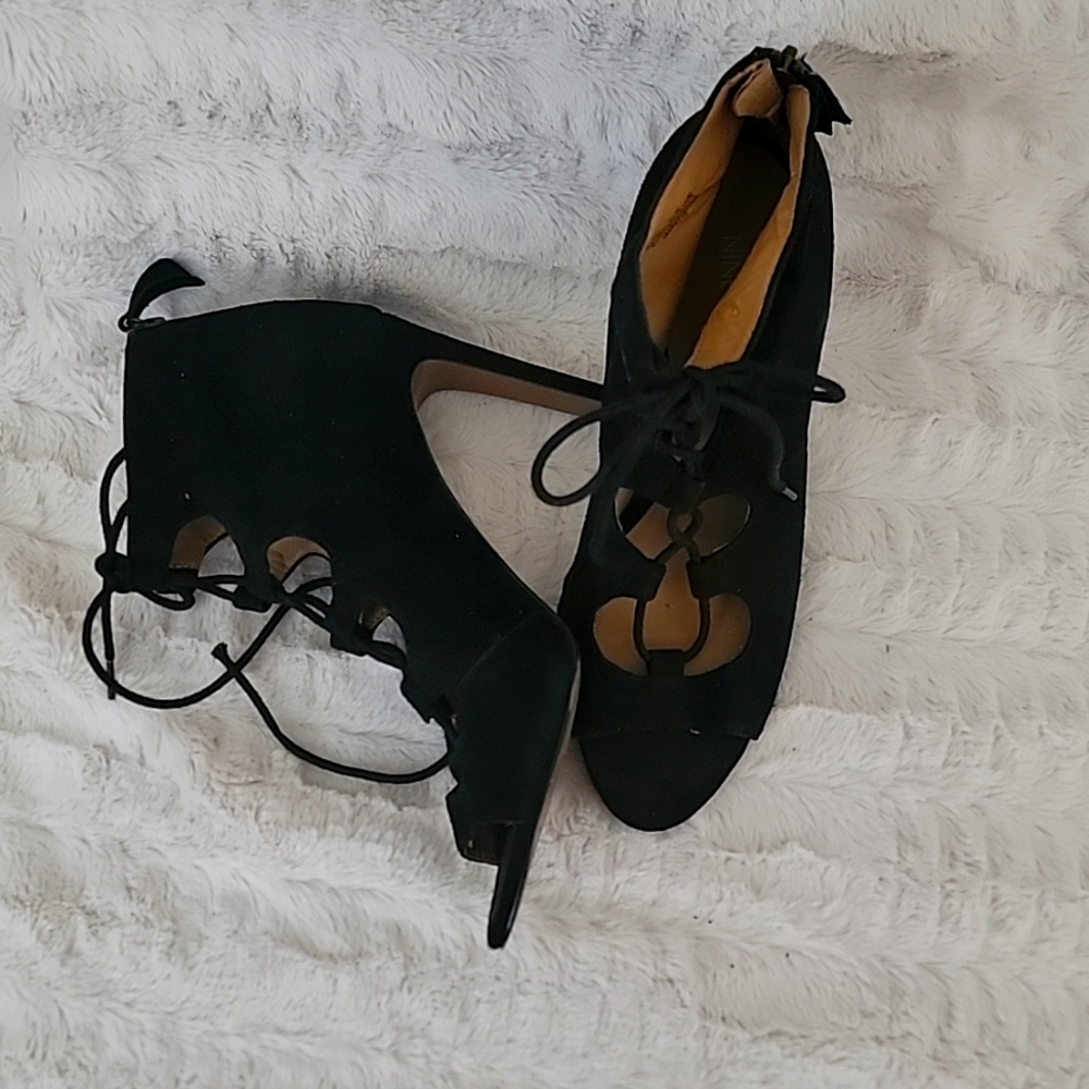 Lace up nine west booties